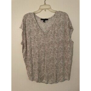 White House Black Market Elegant Ivory Sleeveless Blouse Size M